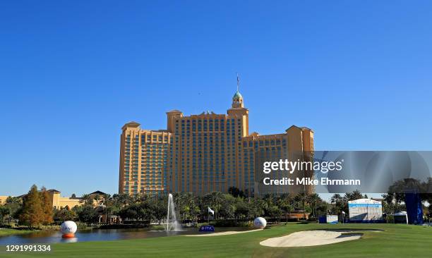 General view on the 18th hole during the Pro-Am for the PNC Championship at the Ritz Carlton Golf Club on December 18, 2020 in Orlando, Florida.