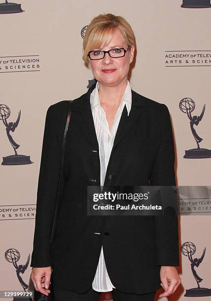 Actress Bonnie Hunt arrives at the Academy Of Television Arts & Sciences for "An Evening Honoring Carl Reiner" at Leonard H. Goldenson Theatre on...