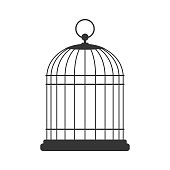 Bird cage, vector illustration