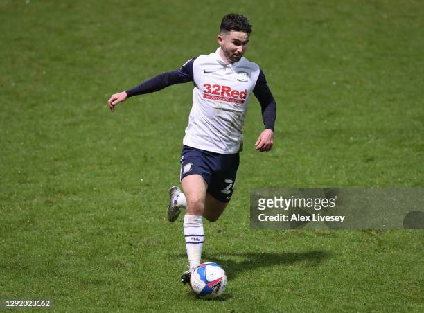 Sean Maguire of Preston North End during the Sky Bet Championship match between Preston North End and Bristol City at Deepdale on December 18, 2020...