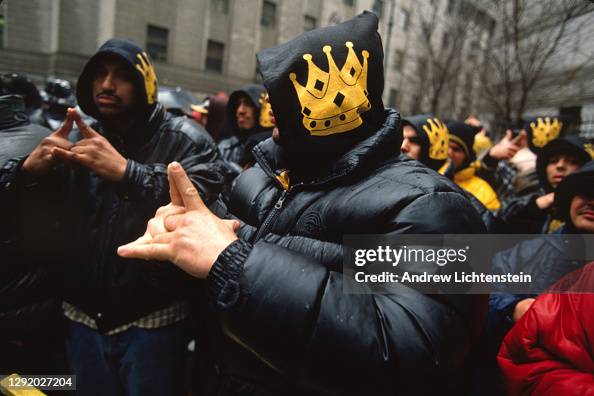 Latin King Rapper Latin King gang members rally to show their solidarity with their ...