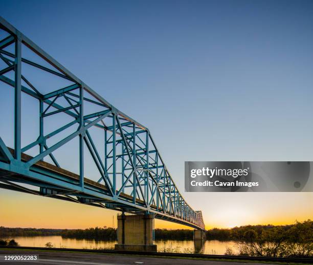 ravenswood bridge west virginia on left and ohio on right - truss bridge stock pictures, royalty-free photos & images