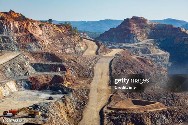 riotinto mine a sunny day - mina de carvão imagens e fotografias de stock