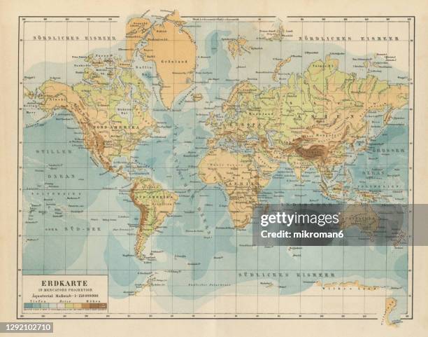 old map of the world map - old world map stockfoto's en -beelden