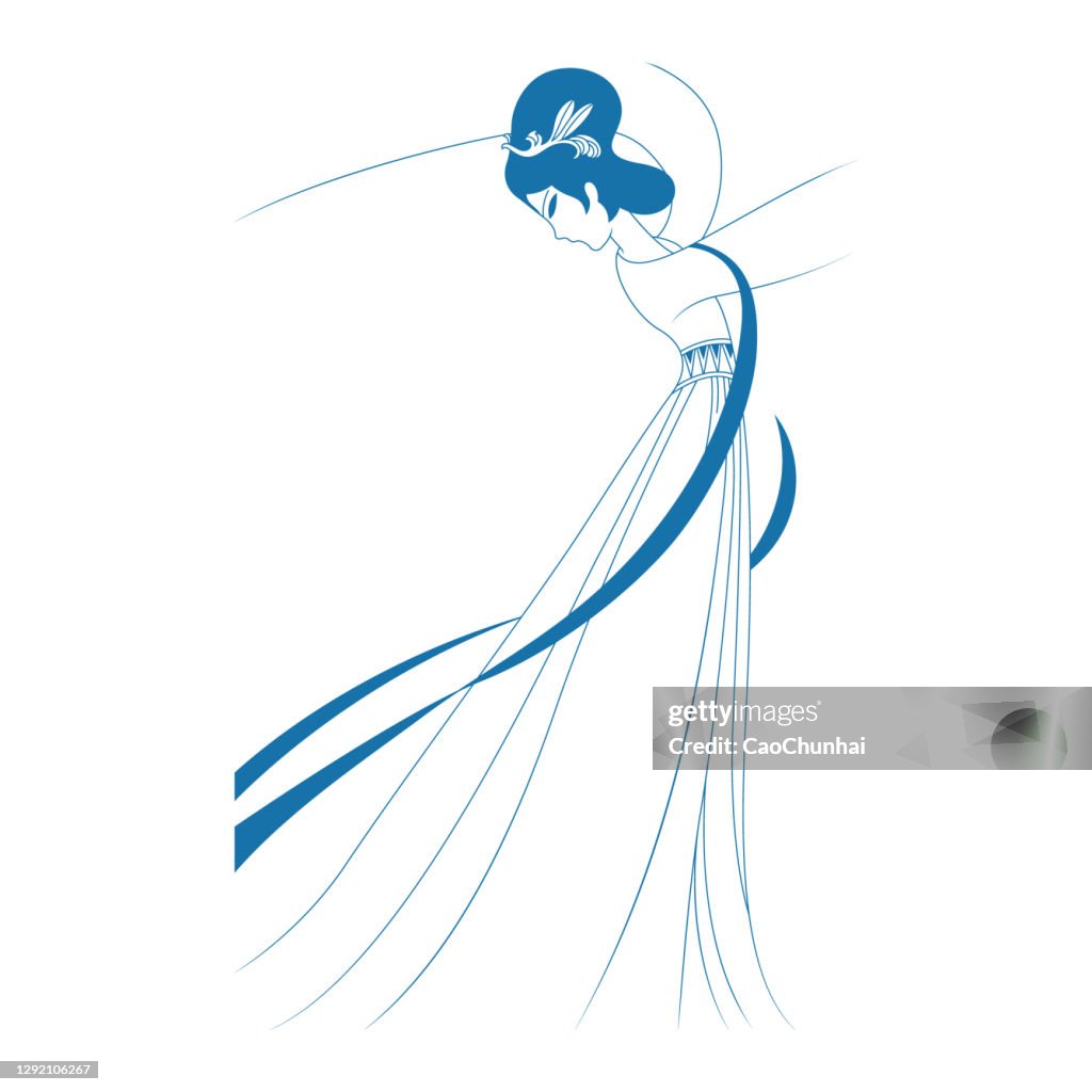 Young Women in Ancient China dancing