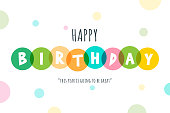 Happy Birthday lettering stock illustration