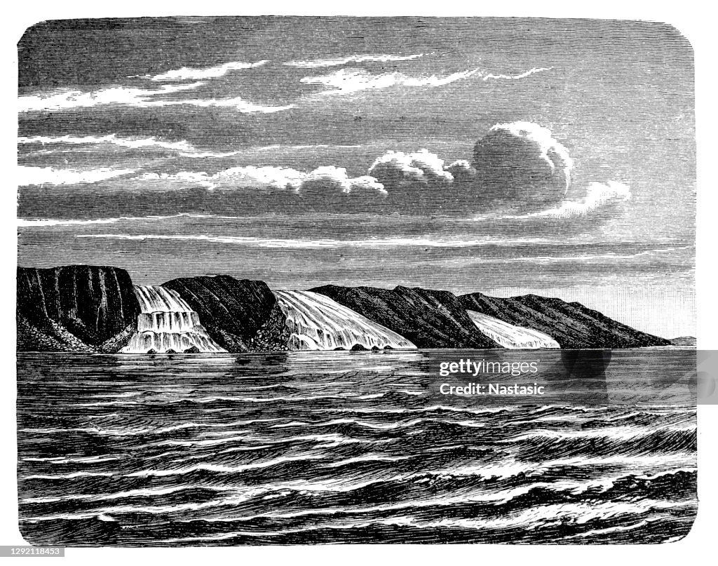 Jan Mayen glaciers draining into the sea