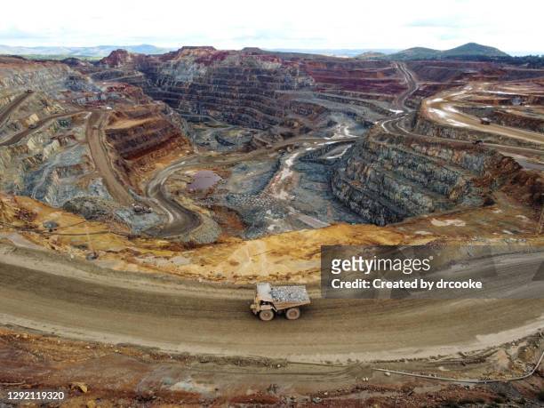 open pit copper mine - archaeological dig stock pictures, royalty-free photos & images