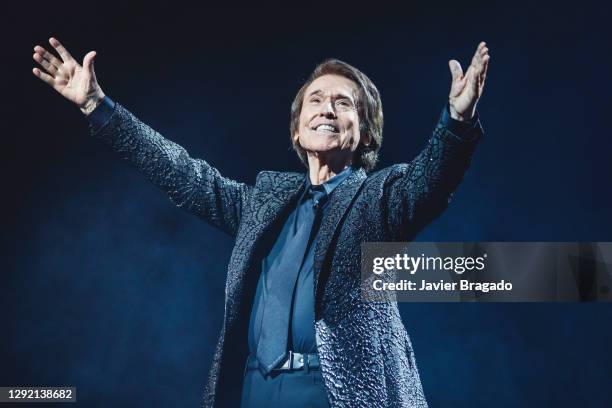 Spanish singer/ actor Raphael performs on stage at Wizink Center on December 19, 2020 in Madrid, Spain.