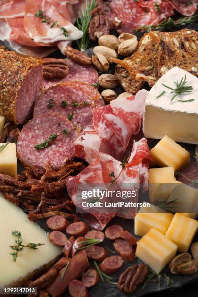 charcuterie board - cold cuts stock pictures, royalty-free photos & images