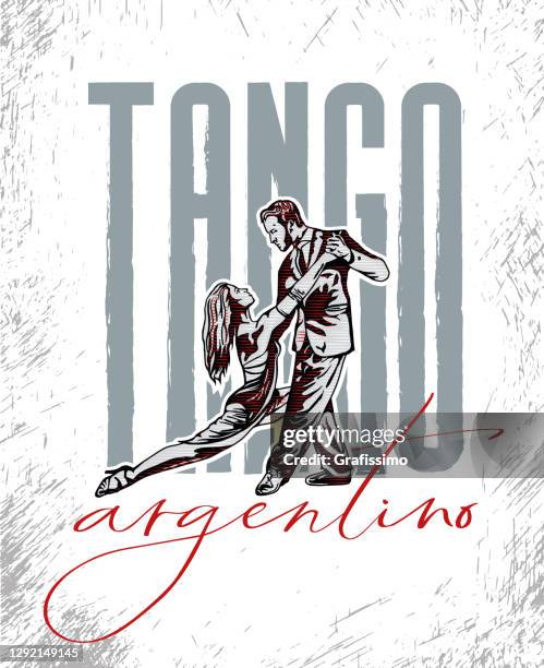 argentine couple dancing tango in buenos aires argentina - ballroom dancing vector stock illustrations