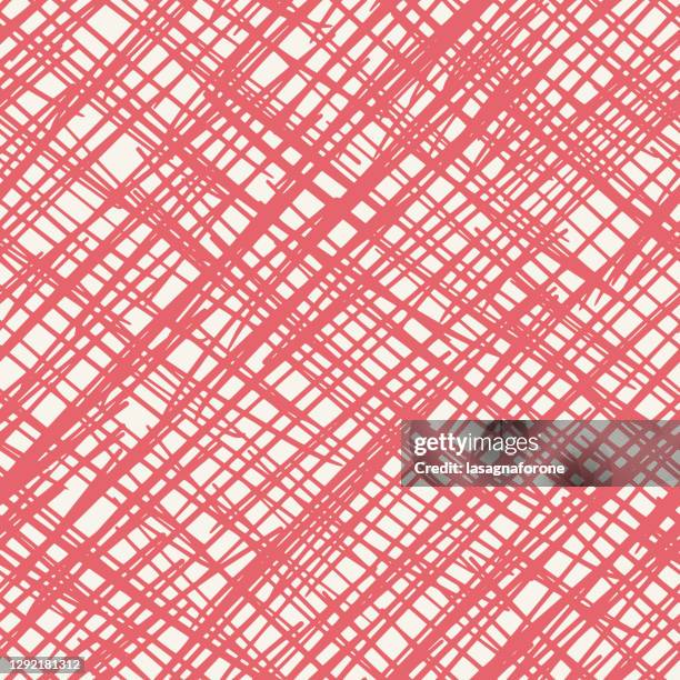 vector scratch texture background seamless pattern - seamless crosshatch pattern stock illustrations