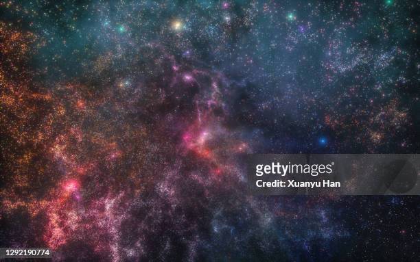 abstract colorful nebula - atmosfera foto e immagini stock