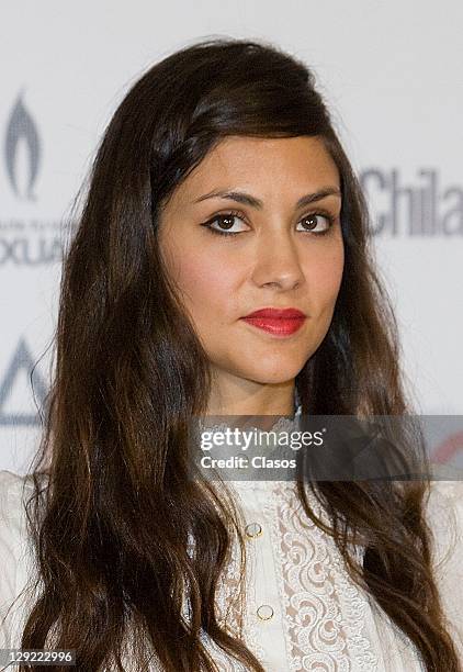 Diana Garcia during the press conference to present the movie Labios Rojos in Cinepolis Plaza Universidad on 04 october, 2011 in Mexico City, Mexico.