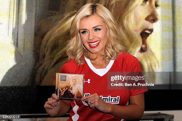 Katherine Jenkins signs copies of her new album at HMV, Oxford Street on October 14, 2011 in London, England.