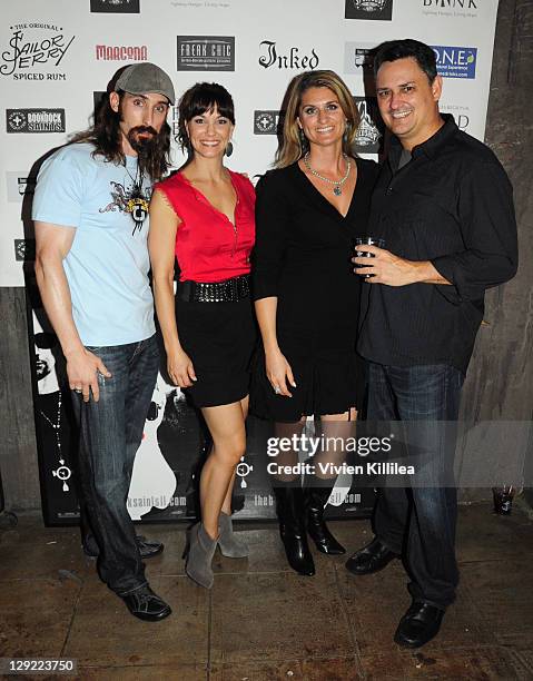 Paul Alessi, Amie Barsky and guests attend "The Boondock Saints" Bike Benefit at Tuff Sissy & Co on October 13, 2011 in Los Angeles, California.