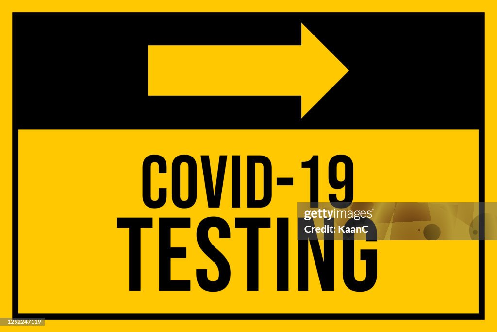 Support Health Testing Sign Covid19 Testing Warning Safety Sign Stock Illustration Coronavirus Or ...