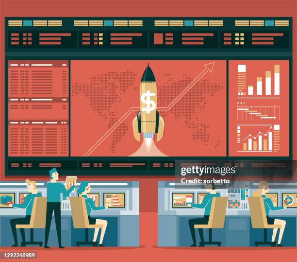 business startup - control room stock illustrations