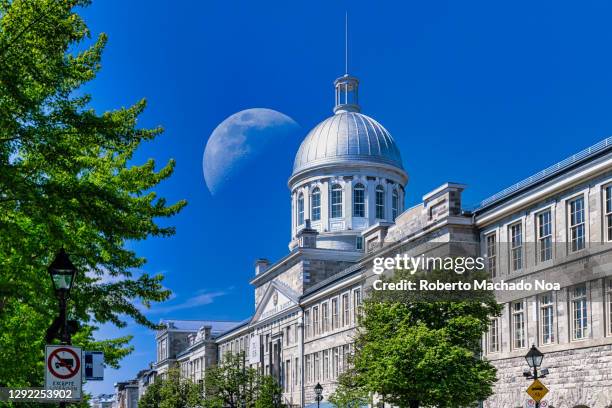 the bonsecours market, old montreal, canada - bonsecours market stock pictures, royalty-free photos & images