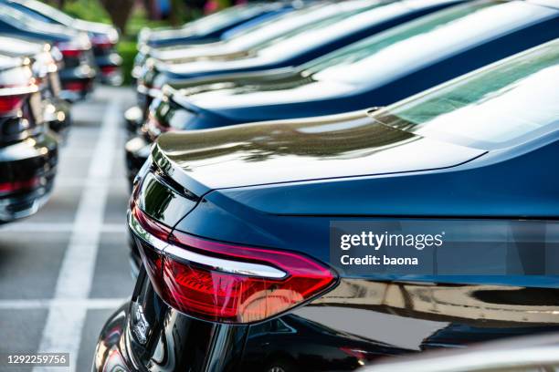 new audi a8 on the parking - fleet cars stock pictures, royalty-free photos & images