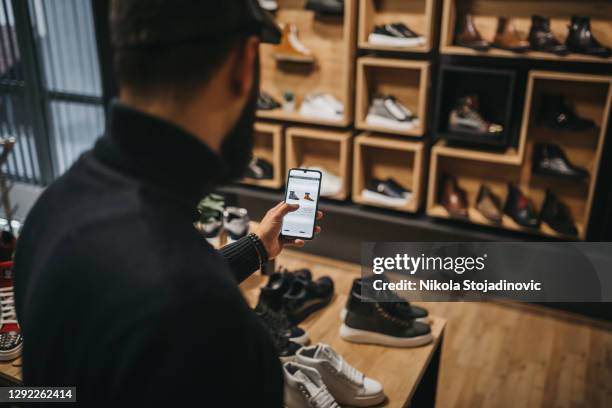 online shop - shoe shopping stock pictures, royalty-free photos & images