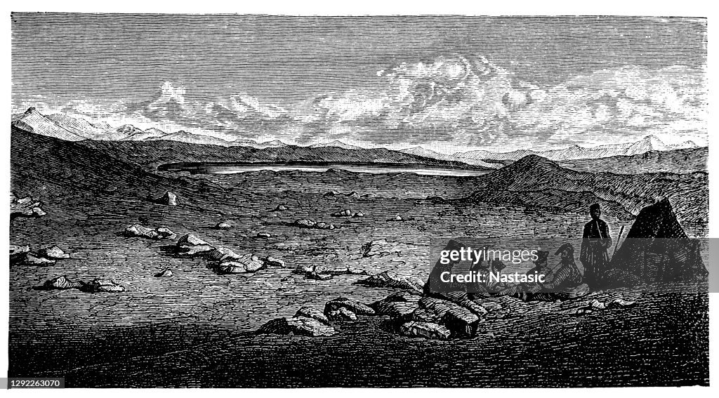 Salt Lake, with no outflow - Tibet
