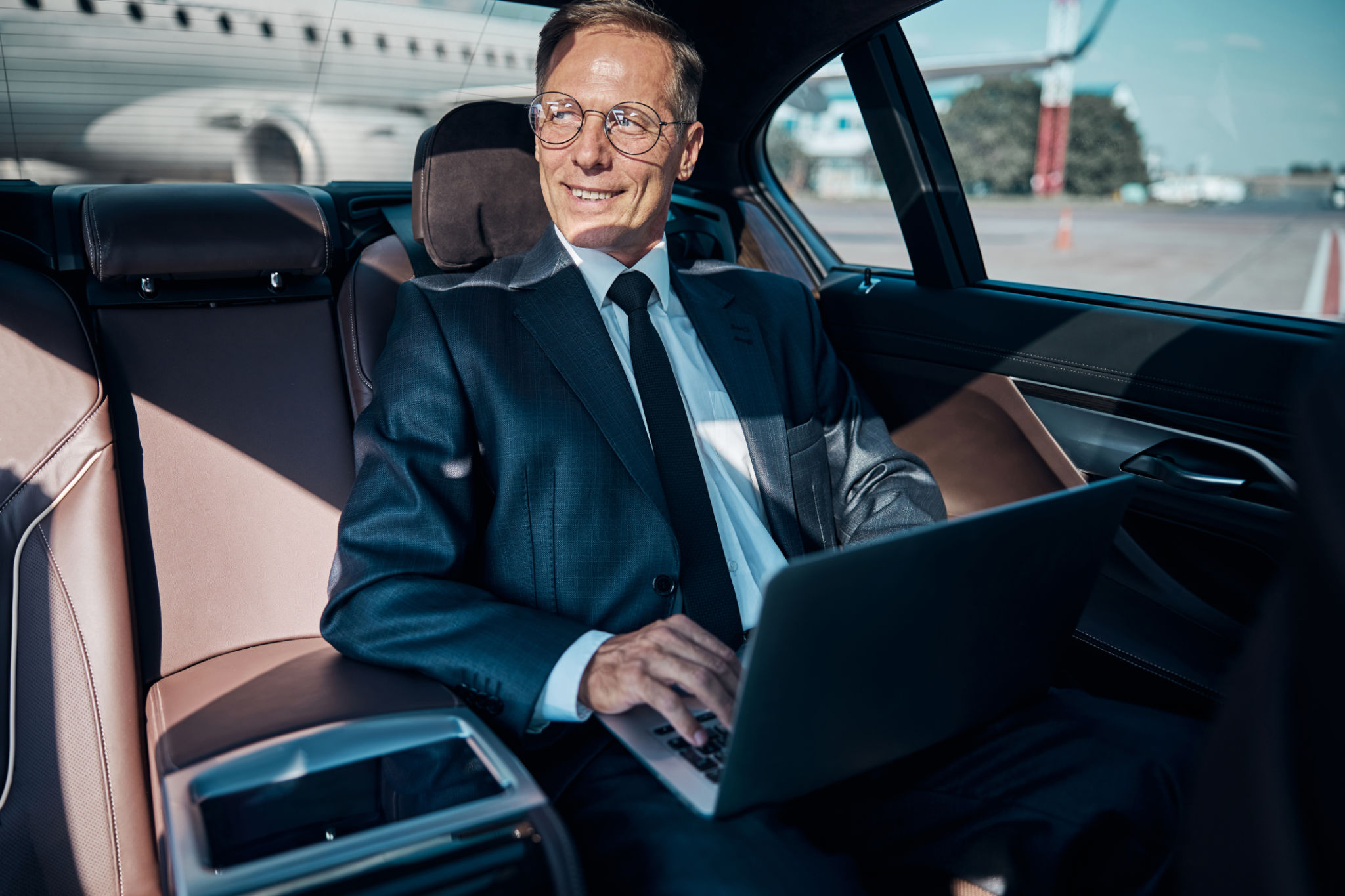 business traveler driver