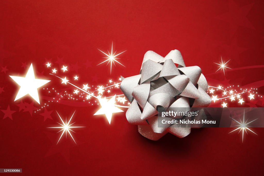 Xmas ribbon and sparkles