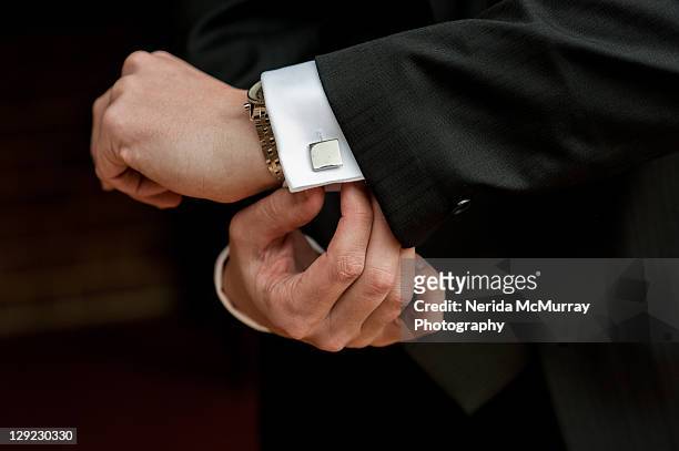 grooms cufflinks - dinner jacket stock pictures, royalty-free photos & images