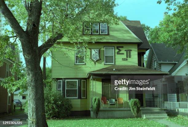 Sigma Pi fraternity house at Indiana University in South Bend, Indiana on October 3, 1981.