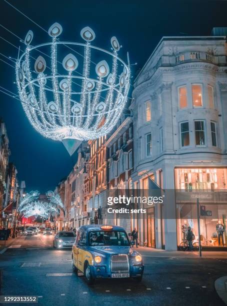 christmas lights in bond street, london, uk 2020 - oxford street christmas stock pictures, royalty-free photos & images