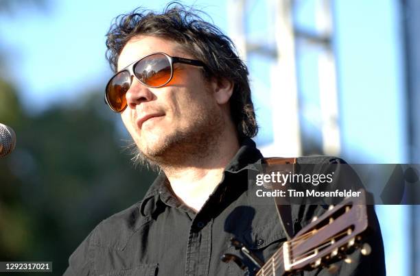 Jeff Tweedy of Wilco performs during Outside Lands music festival in Golden Gate Park on August 24, 2008 in San Francisco, California.