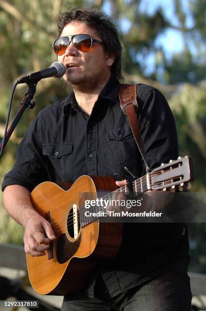 Jeff Tweedy of Wilco performs during Outside Lands music festival in Golden Gate Park on August 24, 2008 in San Francisco, California.