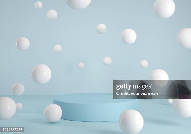 3d rendering product background - 3d balls fotografías e imágenes de stock