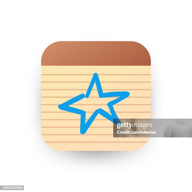 notepad icon design - team sticky notes stock illustrations