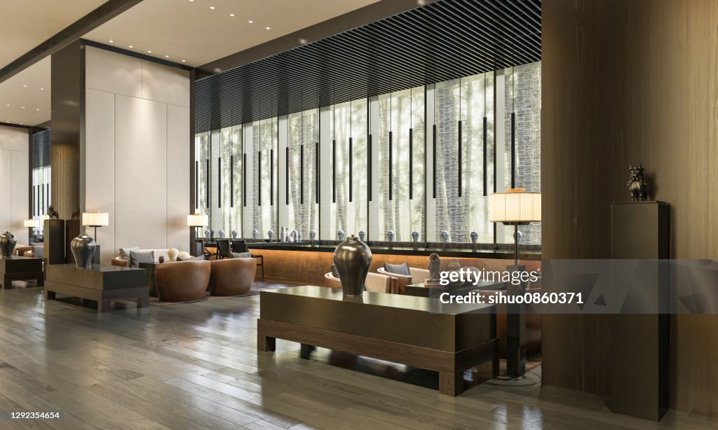 Hotel reception lobby