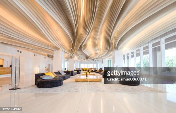 hotel reception lobby - lobby stock pictures, royalty-free photos & images