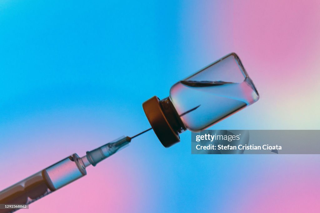 Vaccination or drug concept image