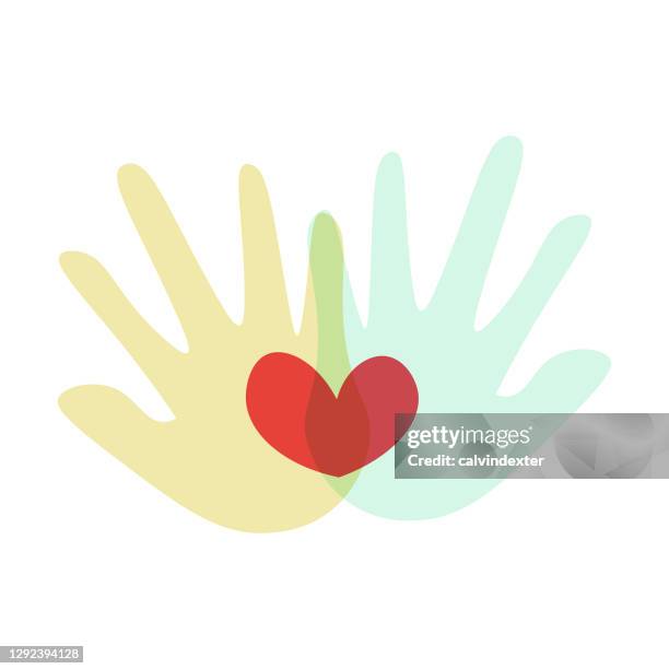 hand and heart shape - forgiveness stock illustrations