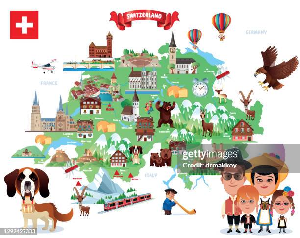 ilustraciones, imágenes clip art, dibujos animados e iconos de stock de mapa de suiza - zurich map