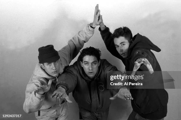 Rap group The Beastie Boys appears in a portrait take on February 21, 1992 in New York City.