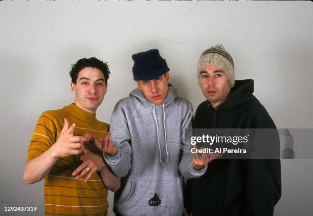 Rap group The Beastie Boys appears in a portrait take on February 21, 1992 in New York City.