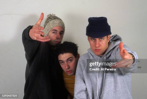 Rap group The Beastie Boys appears in a portrait take on February 21, 1992 in New York City.