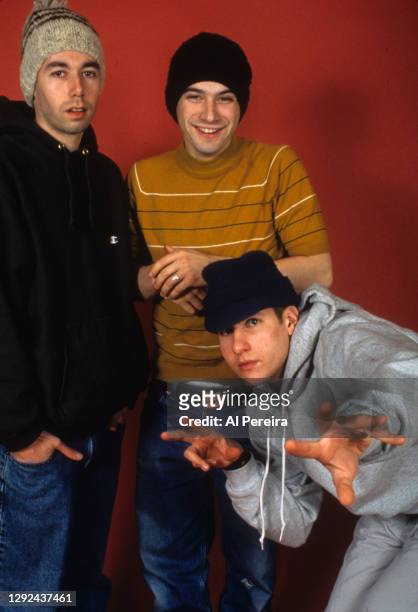 Rap group The Beastie Boys appears in a portrait take on February 21, 1992 in New York City.