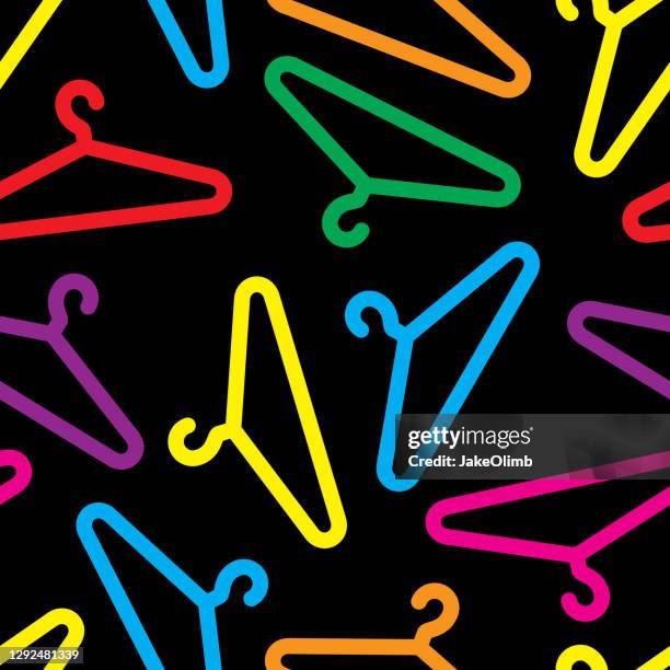 coat hanger pattern 7 - hanging laundry stock illustrations