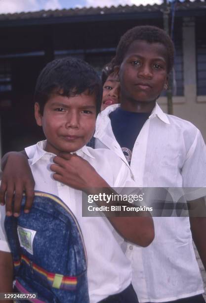 June 1992: Children at orphanage. June 1992 in Quito