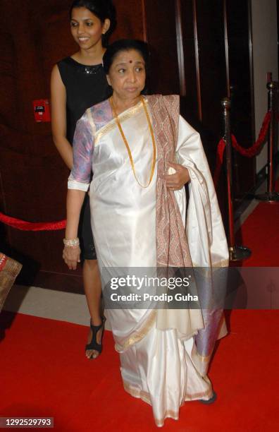 Asha Bhosle attends the launch of the M.A.C and Mickey Contractor's collection on January 22, 2011 in Mumbai,India