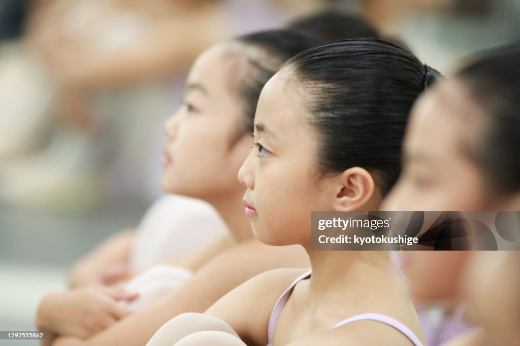 Portrait of Little Ballet Dancer in Asia