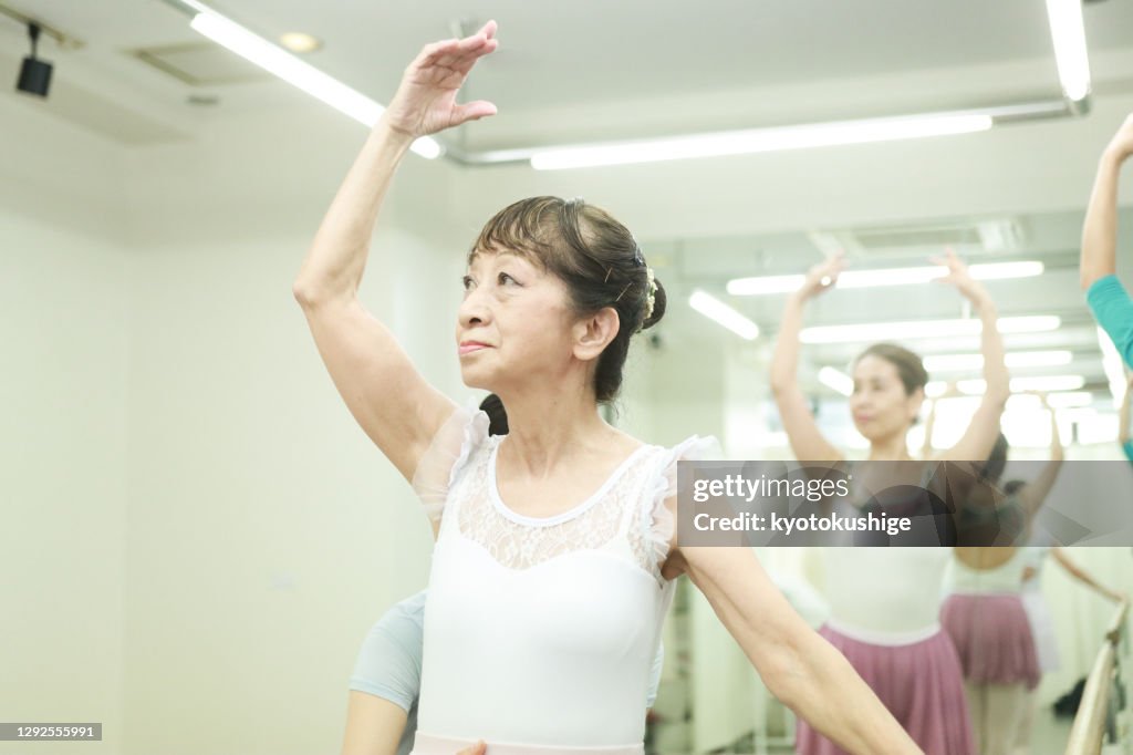 Active seniors enjoying ballet in Asia