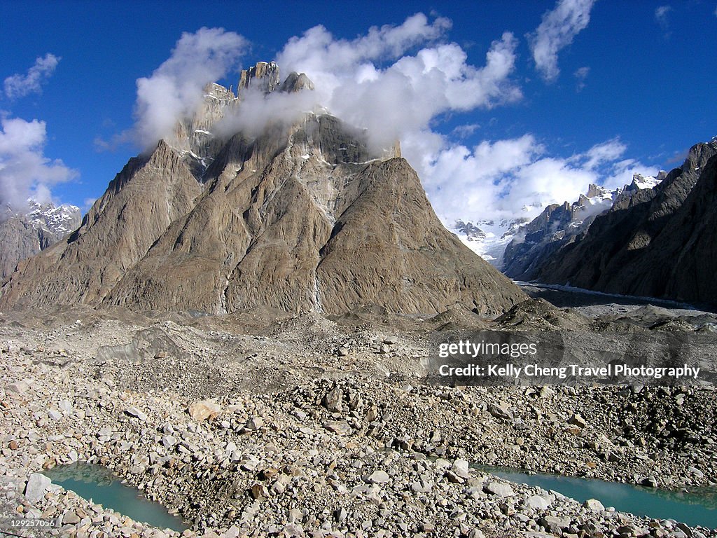 Karakoram range in Himalayas